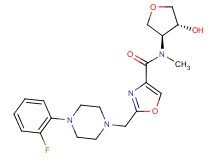 2-{[4-(2-fluorophenyl)piperazin-1-yl]methyl}-N-[(3S*,4R*)-4-hydroxytetrahydrofuran-3-yl]-N-methyl-1,3-oxazole-4-carboxamide