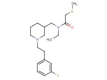 N-ethyl-N-({1-[2-(3-fluorophenyl)ethyl]-3-piperidinyl}methyl)-2-(methylthio)acetamide