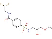 N-(2,2-difluoroethyl)-4-{[(2-hydroxy-3-methoxypropyl)amino]sulfonyl}benzamide