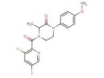 4-[(3,5-difluoro-2-pyridinyl)carbonyl]-1-(4-methoxyphenyl)-3-methyl-2-piperazinone