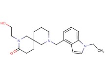 8-[(1-ethyl-1H-indol-4-yl)methyl]-2-(2-hydroxyethyl)-2,8-diazaspiro[5.5]undecan-3-one