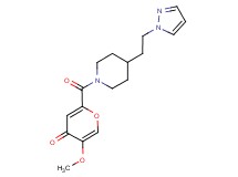 5-methoxy-2-({4-[2-(1H-pyrazol-1-yl)ethyl]-1-piperidinyl}carbonyl)-4H-pyran-4-one