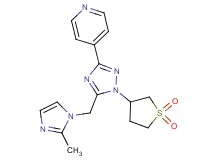 4-{1-(1,1-dioxidotetrahydro-3-thienyl)-5-[(2-methyl-1H-imidazol-1-yl)methyl]-1H-1,2,4-triazol-3-yl}pyridine