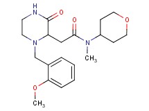 2-[1-(2-methoxybenzyl)-3-oxo-2-piperazinyl]-N-methyl-N-(tetrahydro-2H-pyran-4-yl)acetamide