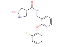 N-{[2-(2-fluorophenoxy)-3-pyridinyl]methyl}-5-oxo-3-pyrrolidinecarboxamide