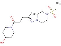 1-{3-[5-(ethylsulfonyl)-4,5,6,7-tetrahydropyrazolo[1,5-a]pyrazin-2-yl]propanoyl}-4-piperidinol