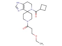 5-(cyclobutylcarbonyl)-1'-(3-ethoxypropanoyl)-1,5,6,7-tetrahydrospiro[imidazo[4,5-c]pyridine-4,4'-piperidine]