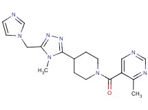 5-({4-[5-(1H-imidazol-1-ylmethyl)-4-methyl-4H-1,2,4-triazol-3-yl]piperidin-1-yl}carbonyl)-4-methylpyrimidine