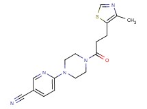 6-{4-[3-(4-methyl-1,3-thiazol-5-yl)propanoyl]piperazin-1-yl}nicotinonitrile