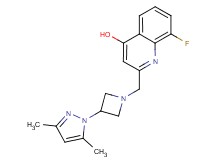 2-{[3-(3,5-dimethyl-1H-pyrazol-1-yl)azetidin-1-yl]methyl}-8-fluoroquinolin-4-ol