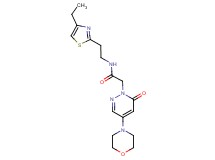 N-[2-(4-ethyl-1,3-thiazol-2-yl)ethyl]-2-[4-(4-morpholinyl)-6-oxo-1(6H)-pyridazinyl]acetamide