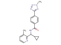 N-[cyclopropyl(3-methylpyridin-2-yl)methyl]-4-(2-methyl-2H-tetrazol-5-yl)benzamide