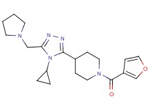 4-[4-cyclopropyl-5-(pyrrolidin-1-ylmethyl)-4H-1,2,4-triazol-3-yl]-1-(3-furoyl)piperidine