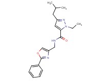 1-ethyl-3-isobutyl-N-[(2-phenyl-1,3-oxazol-4-yl)methyl]-1H-pyrazole-5-carboxamide