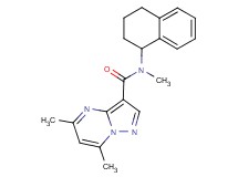 N,5,7-trimethyl-N-(1,2,3,4-tetrahydro-1-naphthalenyl)pyrazolo[1,5-a]pyrimidine-3-carboxamide