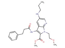 methyl 1-(2-methoxyethyl)-3-[(3-phenylpropanoyl)amino]-5-(propylamino)-1H-pyrrolo[2,3-b]pyridine-2-carboxylate