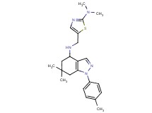 N-{[2-(dimethylamino)-1,3-thiazol-5-yl]methyl}-6,6-dimethyl-1-(4-methylphenyl)-4,5,6,7-tetrahydro-1H-indazol-4-amine
