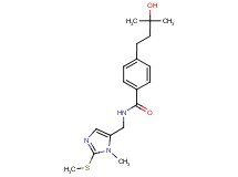 4-(3-hydroxy-3-methylbutyl)-N-{[1-methyl-2-(methylthio)-1H-imidazol-5-yl]methyl}benzamide