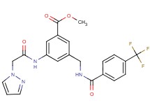 methyl 3-[(1H-pyrazol-1-ylacetyl)amino]-5-({[4-(trifluoromethyl)benzoyl]amino}methyl)benzoate