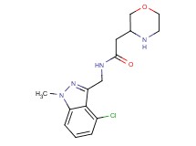 N-[(4-chloro-1-methyl-1H-indazol-3-yl)methyl]-2-(3-morpholinyl)acetamide hydrochloride