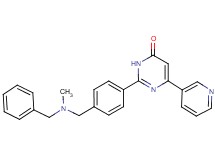2-(4-{[benzyl(methyl)amino]methyl}phenyl)-6-(3-pyridinyl)-4(3H)-pyrimidinone bis(trifluoroacetate)