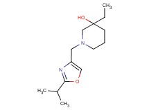 3-ethyl-1-[(2-isopropyl-1,3-oxazol-4-yl)methyl]piperidin-3-ol