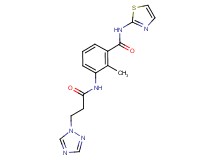 2-methyl-N-1,3-thiazol-2-yl-3-{[3-(1H-1,2,4-triazol-1-yl)propanoyl]amino}benzamide