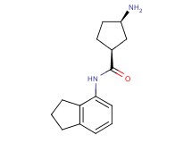 (1S*,3R*)-3-amino-N-(2,3-dihydro-1H-inden-4-yl)cyclopentanecarboxamide