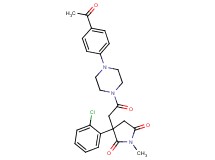 3-{2-[4-(4-acetylphenyl)-1-piperazinyl]-2-oxoethyl}-3-(2-chlorophenyl)-1-methyl-2,5-pyrrolidinedione