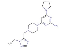 4-{4-[(1-ethyl-1H-1,2,4-triazol-5-yl)methyl]piperazin-1-yl}-6-pyrrolidin-1-ylpyrimidin-2-amine