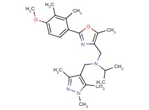 N-{[2-(4-methoxy-2,3-dimethylphenyl)-5-methyl-1,3-oxazol-4-yl]methyl}-N-[(1,3,5-trimethyl-1H-pyrazol-4-yl)methyl]-2-propanamine