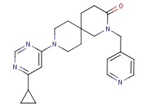 9-(6-cyclopropylpyrimidin-4-yl)-2-(pyridin-4-ylmethyl)-2,9-diazaspiro[5.5]undecan-3-one