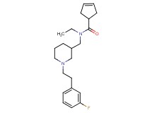 N-ethyl-N-({1-[2-(3-fluorophenyl)ethyl]piperidin-3-yl}methyl)cyclopent-3-ene-1-carboxamide