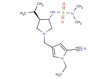 N'-{(3S*,4R*)-1-[(5-cyano-1-ethyl-1H-pyrrol-3-yl)methyl]-4-isopropyl-3-pyrrolidinyl}-N,N-dimethylsulfamide