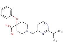 1-[(2-isopropylpyrimidin-4-yl)methyl]-4-phenoxypiperidine-4-carboxylic acid
