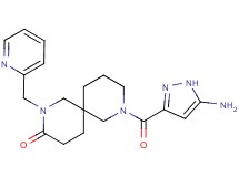 8-[(5-amino-1H-pyrazol-3-yl)carbonyl]-2-(2-pyridinylmethyl)-2,8-diazaspiro[5.5]undecan-3-one