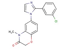 6-[2-(3-chlorophenyl)-1H-imidazol-1-yl]-4-methyl-2H-1,4-benzoxazin-3(4H)-one