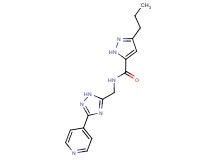 3-propyl-N-{[3-(4-pyridinyl)-1H-1,2,4-triazol-5-yl]methyl}-1H-pyrazole-5-carboxamide