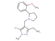 5-chloro-3-ethyl-4-{[2-(2-methoxyphenyl)pyrrolidin-1-yl]methyl}-1-methyl-1H-pyrazole