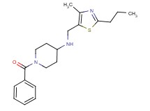 1-benzoyl-N-[(4-methyl-2-propyl-1,3-thiazol-5-yl)methyl]piperidin-4-amine
