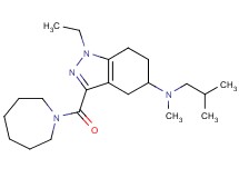3-(1-azepanylcarbonyl)-1-ethyl-N-isobutyl-N-methyl-4,5,6,7-tetrahydro-1H-indazol-5-amine