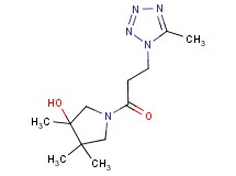 3,4,4-trimethyl-1-[3-(5-methyl-1H-tetrazol-1-yl)propanoyl]pyrrolidin-3-ol