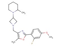 1-(1-{[2-(2-fluoro-4-methoxyphenyl)-5-methyl-1,3-oxazol-4-yl]methyl}azetidin-3-yl)-2-methylpiperidine