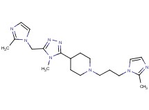 1-[3-(2-methyl-1H-imidazol-1-yl)propyl]-4-{4-methyl-5-[(2-methyl-1H-imidazol-1-yl)methyl]-4H-1,2,4-triazol-3-yl}piperidine