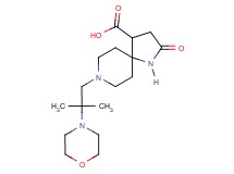 8-[2-methyl-2-(4-morpholinyl)propyl]-2-oxo-1,8-diazaspiro[4.5]decane-4-carboxylic acid