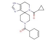 1'-(cyclohex-3-en-1-ylcarbonyl)-5-(cyclopropylcarbonyl)-1,5,6,7-tetrahydrospiro[imidazo[4,5-c]pyridine-4,4'-piperidine]