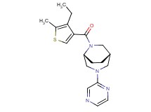 (1S*,5R*)-6-[(4-ethyl-5-methyl-3-thienyl)carbonyl]-3-(2-pyrazinyl)-3,6-diazabicyclo[3.2.2]nonane