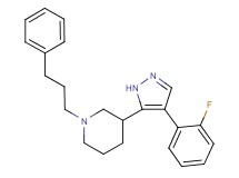 3-[4-(2-fluorophenyl)-1H-pyrazol-5-yl]-1-(3-phenylpropyl)piperidine