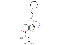 N-isobutyl-N,5-dimethyl-4-{[2-(1-piperidinyl)ethyl]amino}thieno[2,3-d]pyrimidine-6-carboxamide