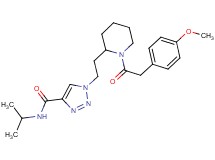 N-isopropyl-1-(2-{1-[(4-methoxyphenyl)acetyl]-2-piperidinyl}ethyl)-1H-1,2,3-triazole-4-carboxamide